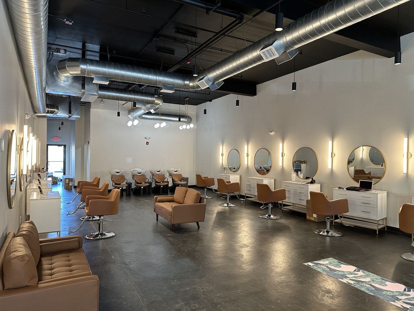 Freshly painted modern salon interior by Painting Now